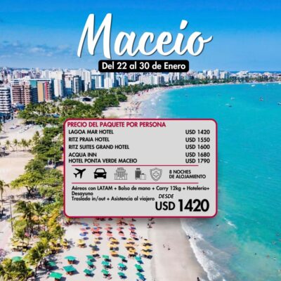 MACEIO - Salidas garantizadas (NO PROPIAS)